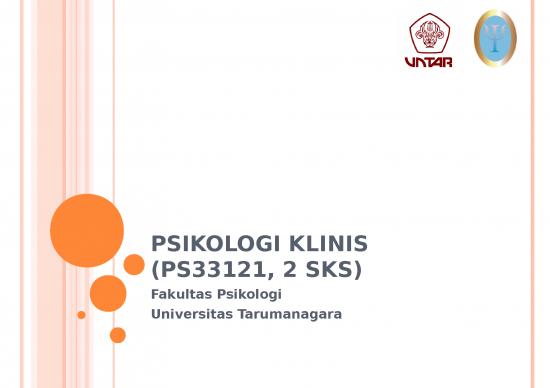 Psikologi Klinis - Analisis Kasus