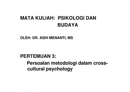picture_Contoh Metodologi Penelitian 7090 | Psikologi Dan Budaya Slide Pertemuan 3   Persoalan Metodologi Dalam Cross Cultural Psychology - Psikologi Dan Filsafat