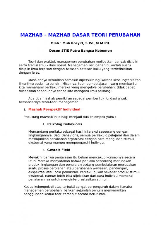 picture Teori Perubahan Perilaku 7109 | Teori Perubahan - Psikologi Dan Filsafat