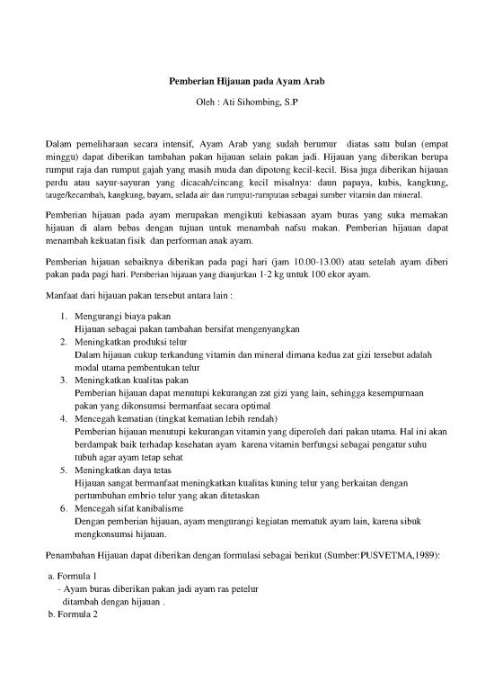 picture1_Bulan Pdf 7133 | Pemberian Hijauan Pada Ayam Arab - Pertanian Dan Peternakan