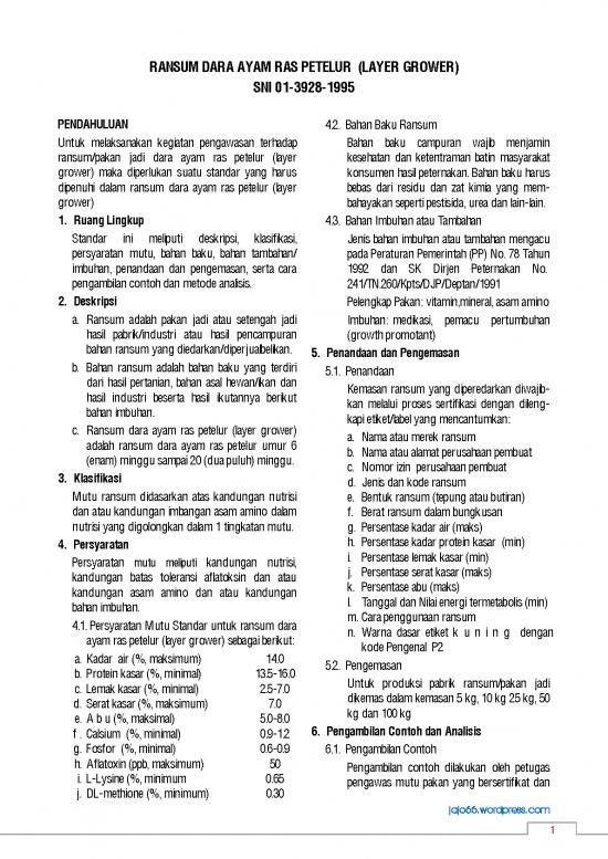 picture1_Pestisida Pdf 7142 | 29 Ransum Dara Ayam Ras Petelur  Layer Grower  Sni 01 3928 1995 - Pertanian Dan Peternakan