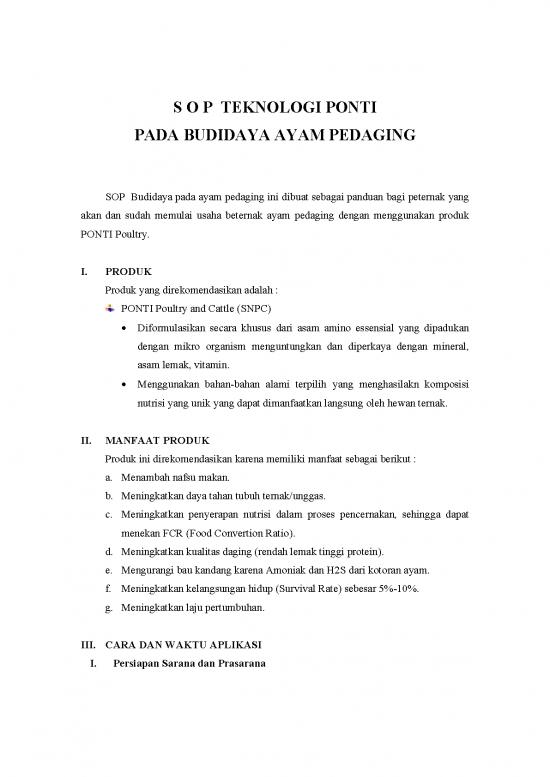picture_Presentasi Usaha 7144 | S O P Teknologi Ponti Pada Budidaya Ayam Pedaging - Pertanian Dan Peternakan