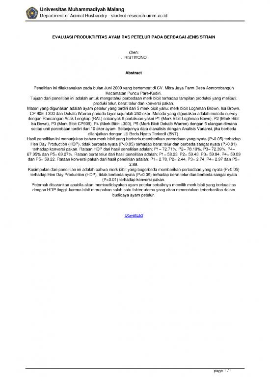 picture_Contoh Metode Penelitian 7160 | Penelitian   Evaluasi Produktifitas Ayam Ras Petelur Pada Berbagai Jenis Strain - Pertanian Dan Peternakan