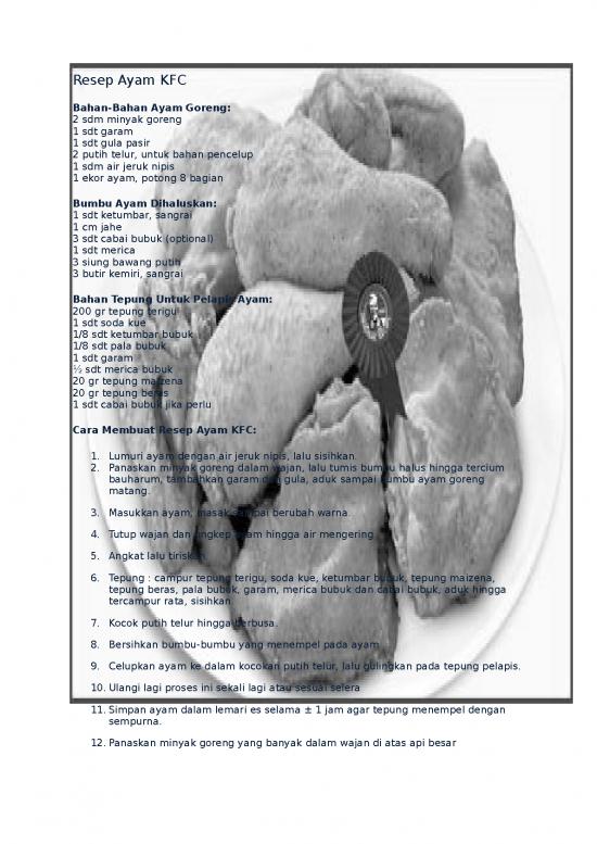 picture_Serba Serbi   Resep Ayam Kfc - Pertanian Dan Peternakan