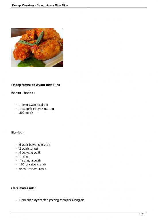 picture_Tomat Pdf 7214 | Serba Serbi   Resep Masakan Resep Ayam Rica Rica - Pertanian Dan Peternakan