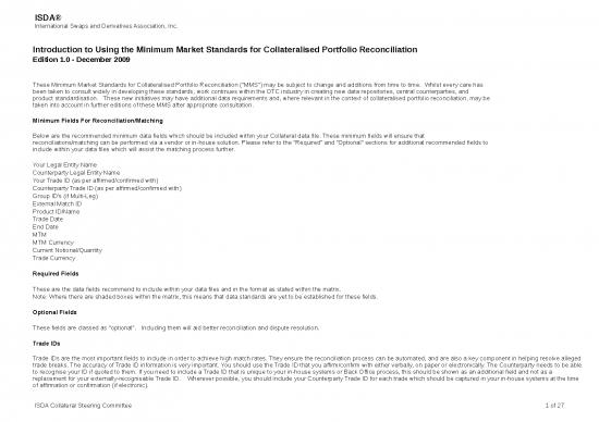picture_Excel Sheet Download 7286 | Minimum Market Standards For Collateralised Portfolio Reconcliation Edition 1 0 Jan 20 2010 - Standar Format