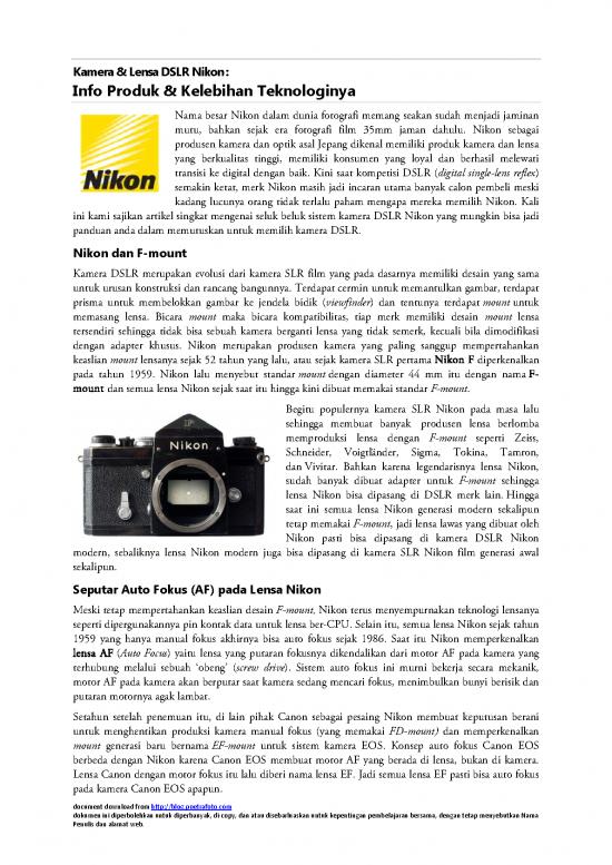 picture_Artikel Pdf 7424 | Kamera Lensa Dslr Nikon Info Produk Kelebihan Teknologinya - Multimedia