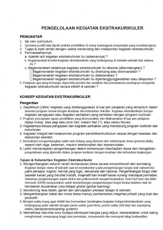 picture_Presentasi Usaha 7469 | Pengelolaan Kegiatan Ekstrakurikuler - Ilmu Kependidikan