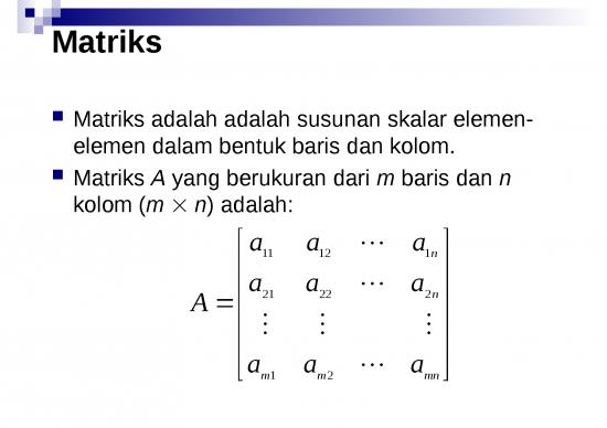 Matriks Dan Relasi - Matematika