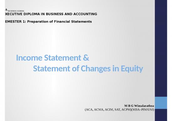 picture Financial Presentation Template 71835 | (6) Income Statement & Statement Of Changes In Equity