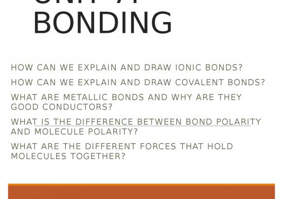 picture Chemical Bonding Ppt 72316 | Bonding Unit 7