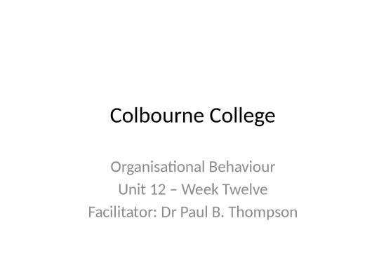 picture Business Ppt Templates 73436 | Colbourne College   Organisational Behaviour   Week Twelve