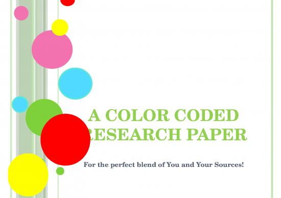 picture Topic Sentence Ppt 74110 | Color Coded Research Paper