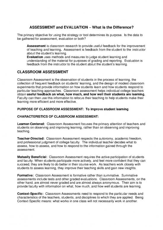 picture1_Teaching Methods Pdf 73584 | Difference Between Assessment And Evaluation