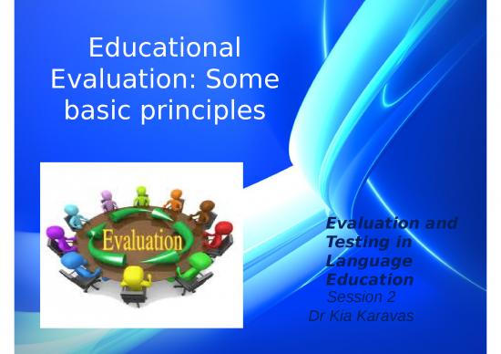 picture1_Education Ppt 73515 | Evaluation And Testingsession 3 Basic Principles Of Evaluation