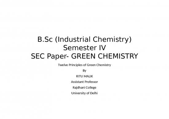picture Ppt Inorganic Chemistry 72109 | Green Chemistry