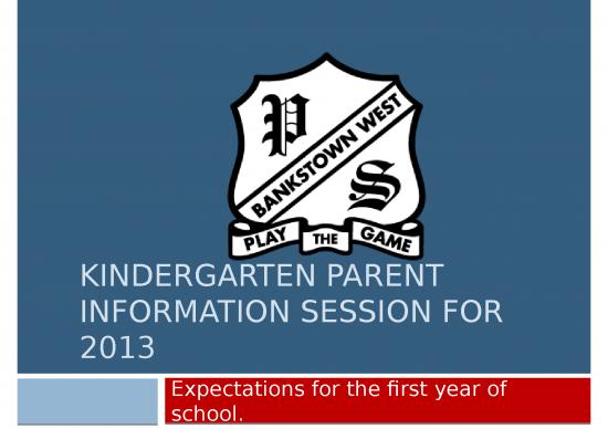 picture Information Ppt 72411 | Kindergarten Parentinformationsession2013