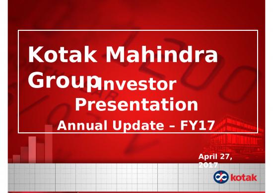 picture Company Presentation Templates 73043 | Kotak Mahindra Bank Ltd Q4 Fy 2017