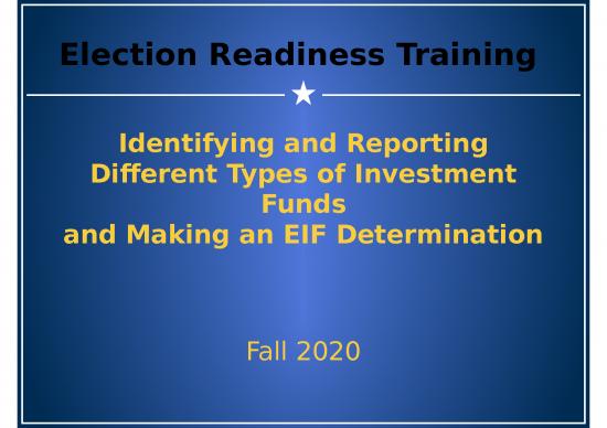 picture Financial Presentation Template 73526 | Slides  Investment Funds And Getting To Eif