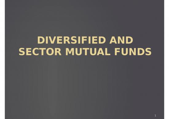 picture Financial Presentation Template 73527 | Slides Sector Vs Diversified Funds
