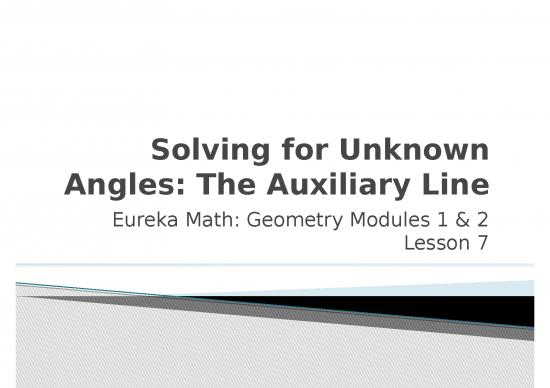 picture Geometry Powerpoint 72604 | The Auxiliary Line