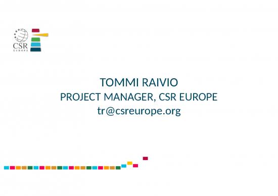 picture Corporate Powerpoint Templates 74097 | Tommi Raivio Csr Europe