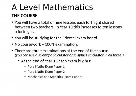 Mathematics Ppt Presentation Download 72611 | A Level Maths ...