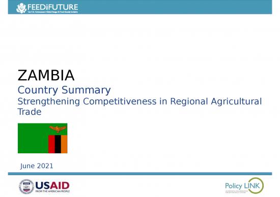 picture Agriculture Ppt 76578 | 21 07 07 Zambia Country Summary