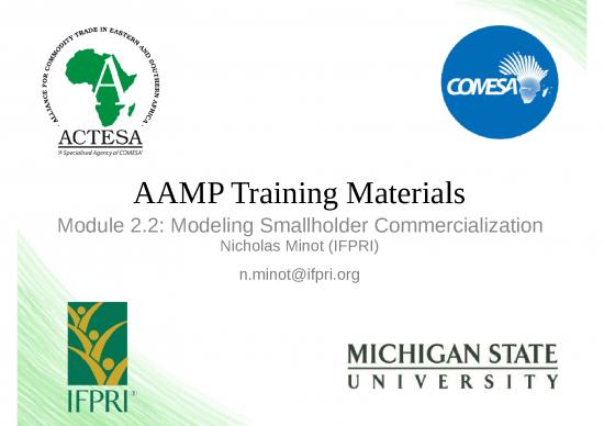 picture Agricultural Income Ppt 76645 | Aamp Module 2 Modelling Smallholder Commercialization