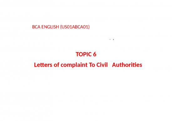 picture Writing Ppt 74607 | Bca  Eng Topic 6complaint Letters