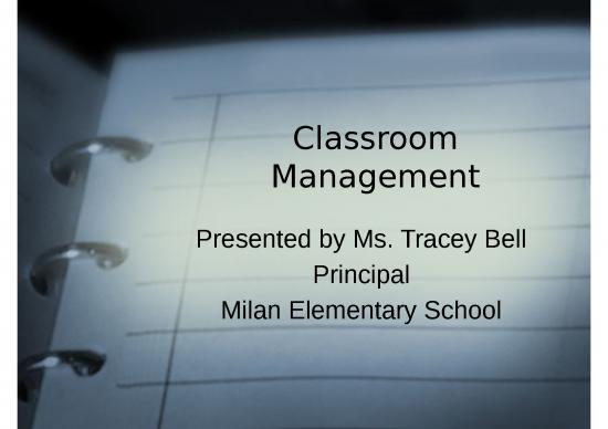 picture Powerpoint For Students 74779 | Classroom Management Workshop Presented By M Tracey Bell