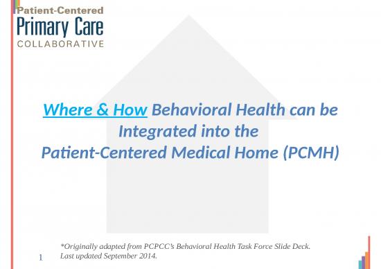picture_Behavioral Therapy Slideshare 76105 | Deck 2   Where & How Bh & Pcmh