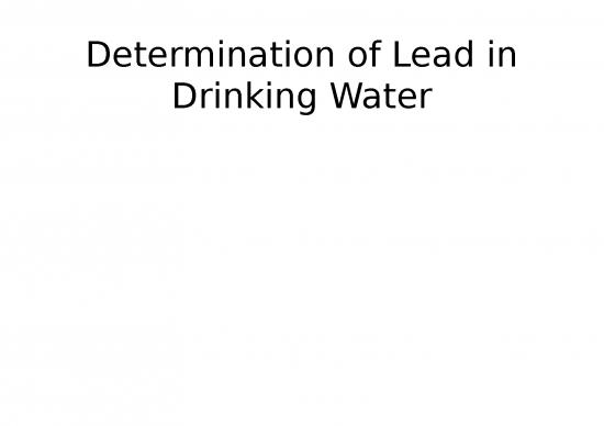 picture Heavy Metals Ppt 75692 | Determination Of Lead In Drinking Water Pw Point