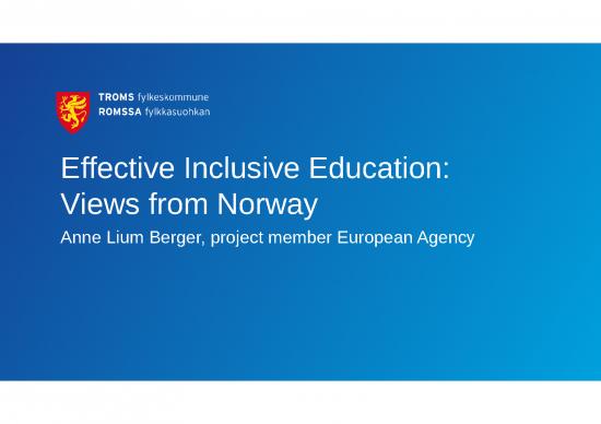 Education Ppt 74833 | Effective Inclusive Education (norway)