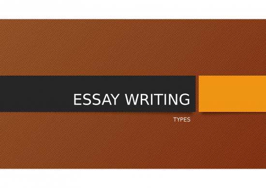 essay writing types ppt