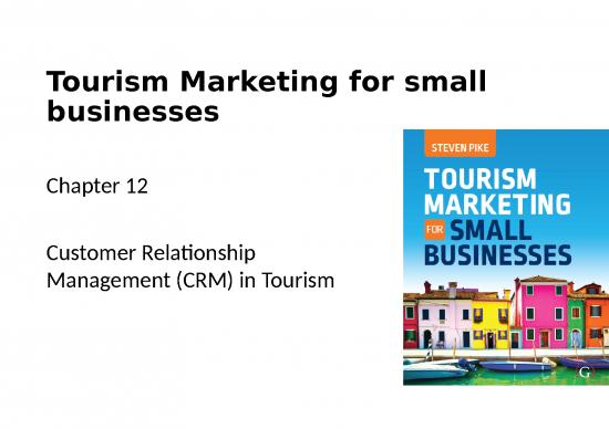 picture1_Slideshare Management 76682 | Filechapter 12   Customer Relationship Management In Tourism