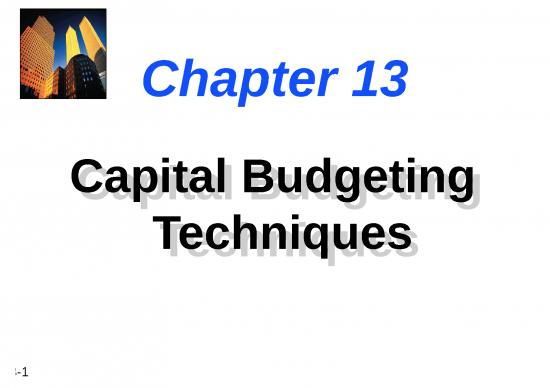 picture Capital Budgeting 76188 | Financial Management (week 14 15)