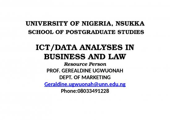 picture Analysis Ppt 75669 | Ict Data Analysis Prof Ugwuonah
