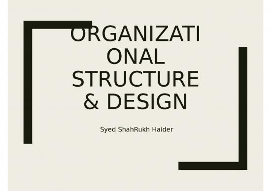 thesis on organizational design