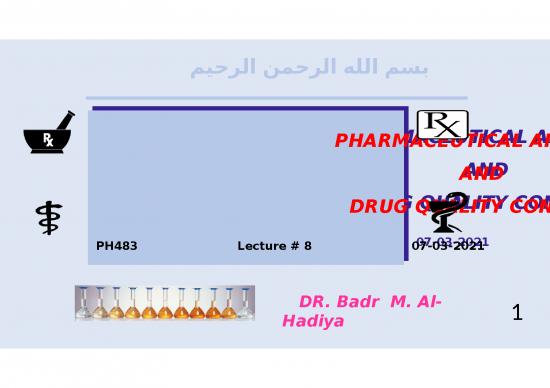 picture1_Analysis Ppt 75794 | Lecture 8 Assays Stability Indicating Methods And Analytical Problems