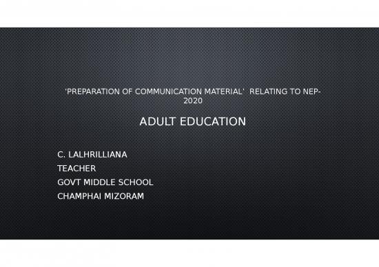 picture1_Education Ppt 74746 | Pages 141 Adult Education Powerpoint By C Lalhrilliana Teacher Govt Middle School Champhai