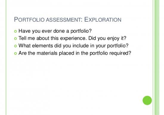 picture Information Ppt 74583 | Portfolio Assessment