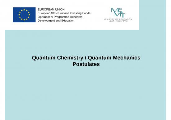 picture_Postulates Of Quantum Mechanics Slideshare 76540 | Prednaska 5 Qm Postulates