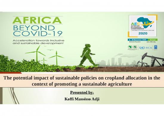 picture Agriculture Ppt 76431 | Presentation The Potential Impact Of Agricultural Policies On Cropland Allocation In The Context Of Promoting A Sustainable Agriculture