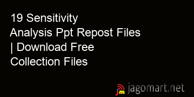 picture 19 Sensitivity Analysis Ppt Repost Files | Download Free Collection Files