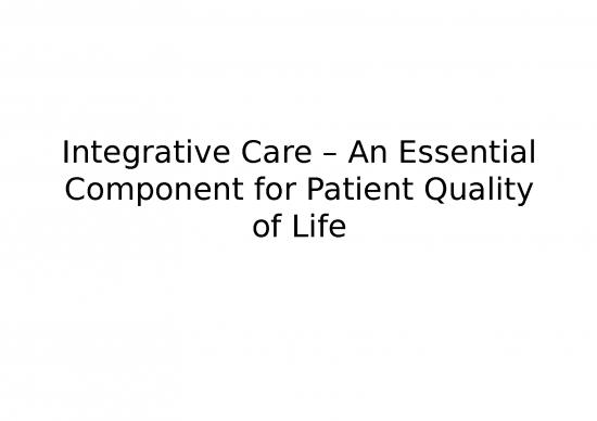 picture Lifestyle Ppt 77633 | April2021 Integrative Care  An Essential Component For Patient