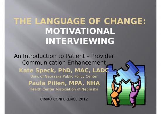 picture1_Motivational Interviewing Power Point 77215 | Cimro The Language Of Change Ks