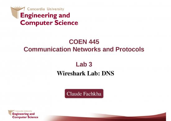 picture_Internet Protocol Ppt 76910 | Coen445 Lab3 Dns Wireshark