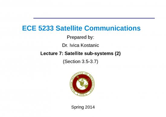 picture Satellite Ppt 77148 | Ece 5233   Satellite Communications Lecture 7