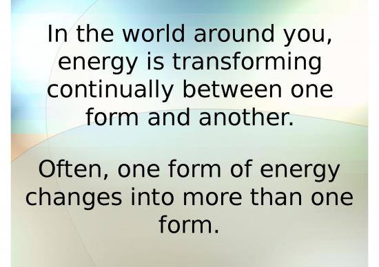 picture Powerpoint Presentation Exercise 78817 | Energy Conversions And Law Of Conservation Of Energy